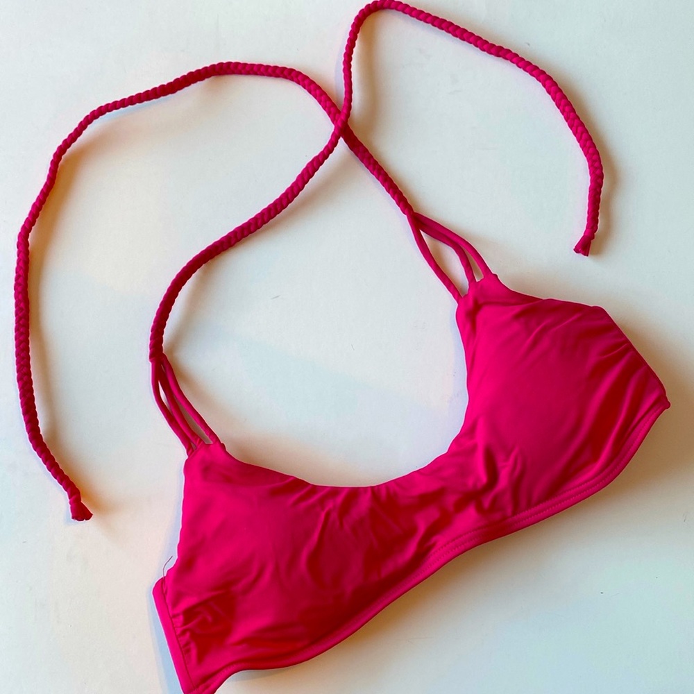 Roxy Raspberry Pink Sport Bikini Top